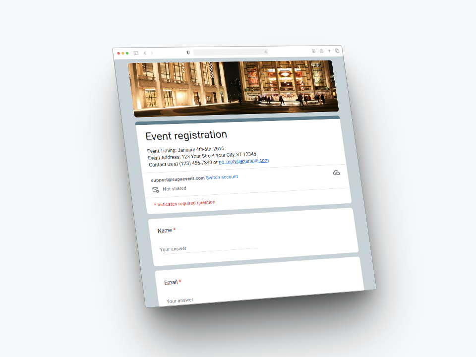 Event Registration Form
